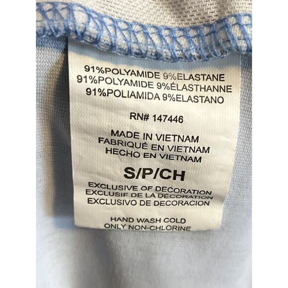 Hang Ten Sun Protection Swim Shirt Womens Size S Long Sleeve Blue Diamond Surf - Picture 9 of 9